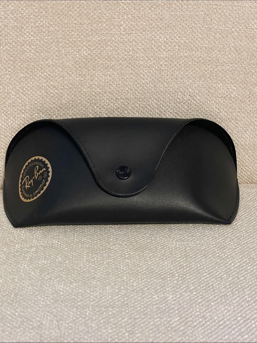 Ray-Ban Black Sunglasses Case with Gold Logo